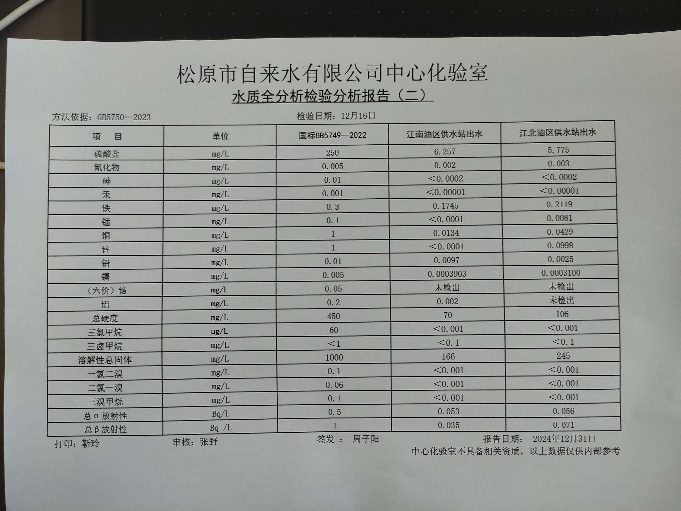 松原市自來(lái)水有限公司